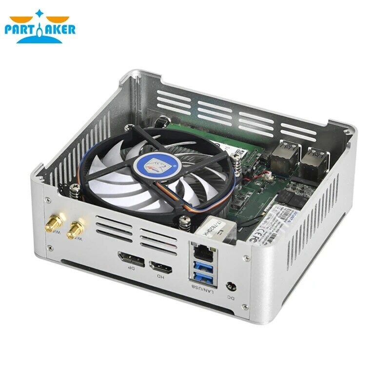 Partaker-كمبيوتر مكتبي صغير ، Intel Core i5 7300HQ i7 7820HK DDR4 ، Windows 10/Linux ، 4K ، سطح المكتب ، HTPC ، UHD ، HDMI ، DP ، Minipc