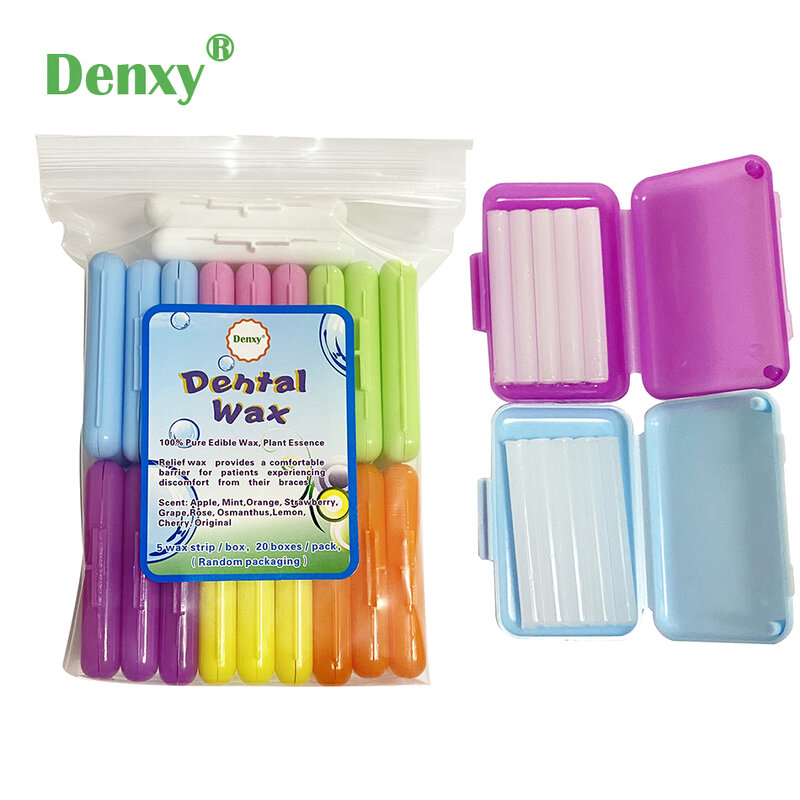 Denxy 20 صندوق الأقواس الشمع الأسنان الشمع ل الأقواس مرتديها أليغرز تقويم الأسنان الشمع الأسنان العناية بالفم قوس اللثة تهيج منع