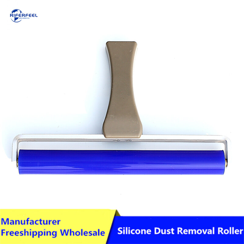 Riferfeel-مزيل ممسحة الغبار من السيليكون ، فرشاة أسطوانية قابلة للغسل قابلة لإعادة الاستخدام للطباعة والمنزل