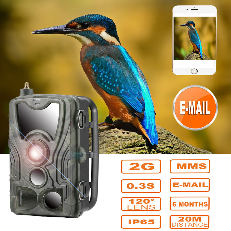 2G الصيد كاميرا تعقب 20MP 1080P MMS/SMTP/SMS اللاسلكية الحياة البرية كاميرات صور الفخاخ HC801M للرؤية الليلية صياد Chasse