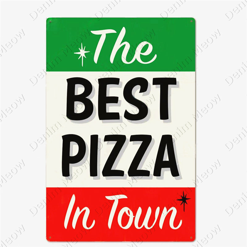 لافتة معدنية عتيقة لمنطقة البيتزا ، لوحة طعام رائعة ، حانة ، بار ، ديكور منزلي ، أفضل ملصق محلي الصنع ، لوحة فنية إيطالية ، N374