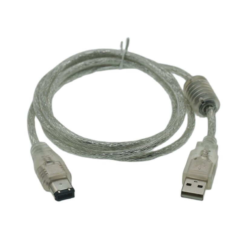 1 × فايرواير IEEE 1394 6 دبوس ذكر إلى USB 2.0 محول ذكر محول وصلة كابل 1.5 متر 5FT