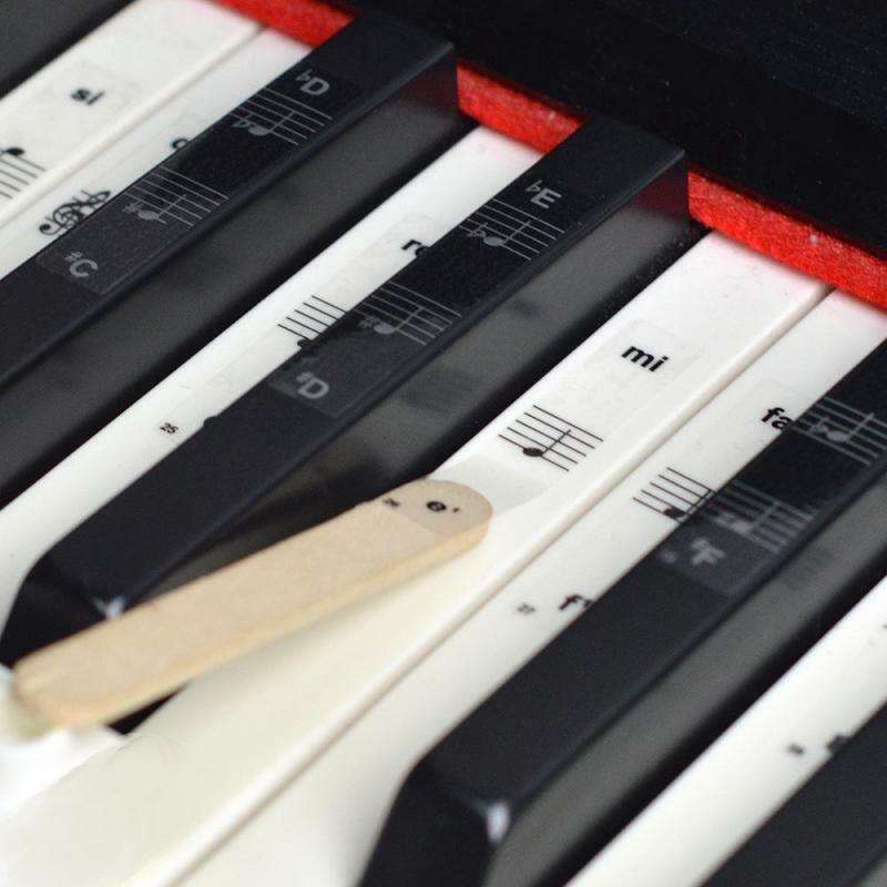 54/61/88 شفافة لوحة مفاتيح البيانو ملصقات لوحة المفاتيح الإلكترونية مفتاح البيانو ستاف ملاحظة ملصق رمز للمفاتيح البيضاء