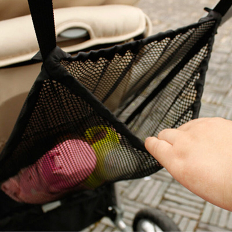 عربة طفل صافي جيب عربة الرضع شبكة زجاجة حفاضات التخزين المنظم حامل حقيبة كبيرة الحجم عربة معلقة الملحقات