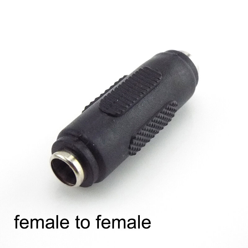 5.5X2.1mm 12 فولت تيار مستمر تحويل الطاقة رأس مزدوج ذكر إلى ذكر أنثى لوحة تصاعد محول موصل محول التوصيل جاك