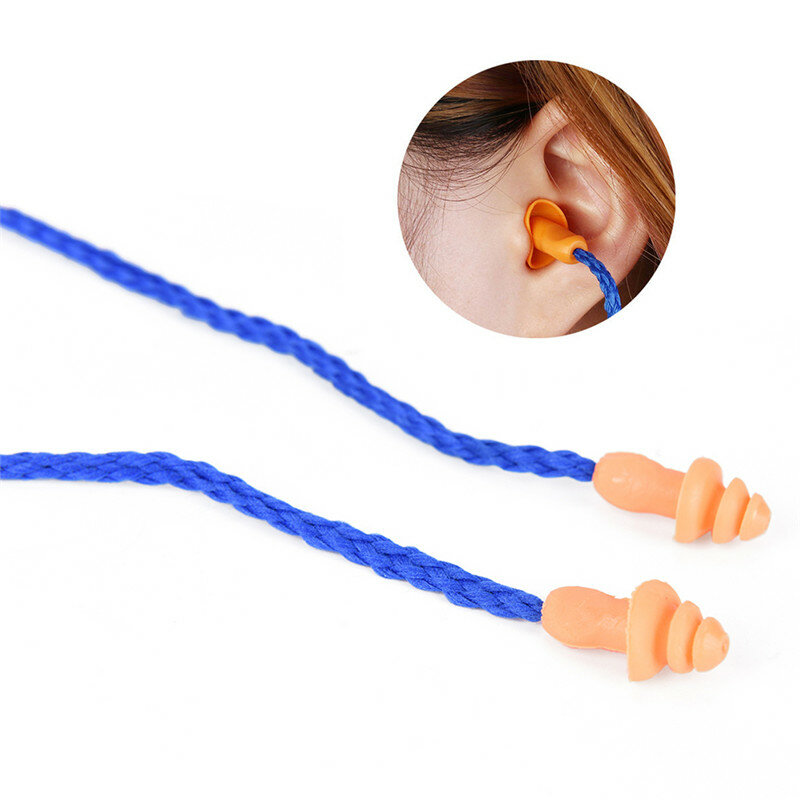 الأذن الرعاية 10 قطعة لينة سيليكون حبالي الأذن المقابس آذان حامي قابلة لإعادة الاستخدام حماية السمع الحد من الضوضاء سدادات الأذن