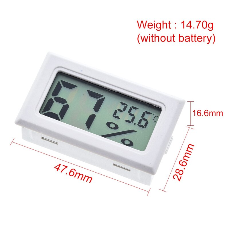 TZT مصغرة شاشة LCD رقمية ، استشعار درجة الحرارة مريحة في الأماكن المغلقة ، الرطوبة ومقياس الحرارة