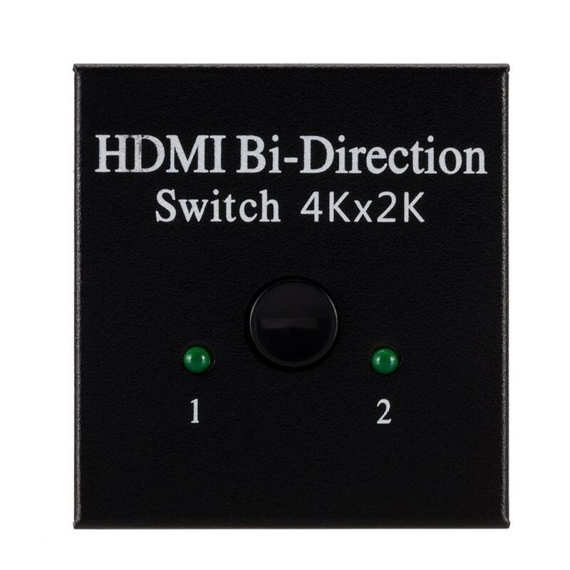 محول BGGQGG 4K x 2K UHD 2 منفذ ثنائي الاتجاه دليل 2x1x2 HDMI AB التبديل HDCP يدعم 4K FHD الترا 1080P لجهاز العرض