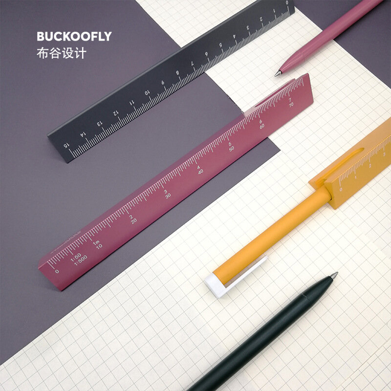 متعددة الوظائف حاكم و مجموعة أقلام 15 سنتيمتر مزدوجة مقياس الإبداعية القرطاسية مجموعة طالب اللوازم المكتبية