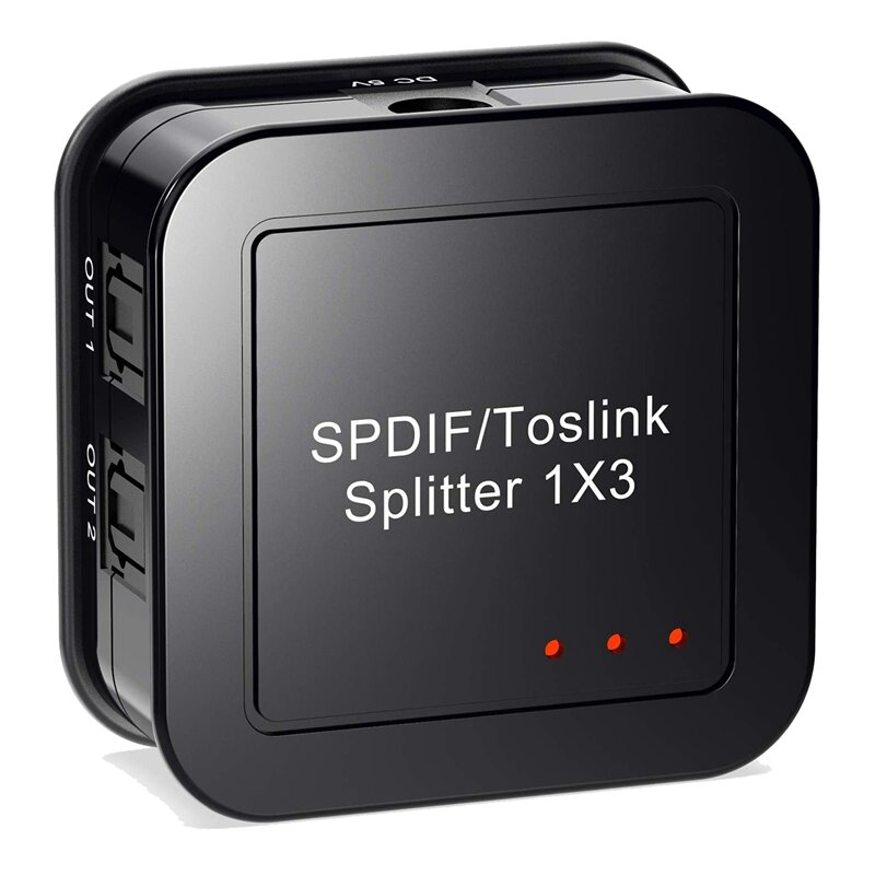 الصوت الرقمي البصري 1X3 الخائن ، الرقمية SPDIF TOSLINK مقسم صوت الألياف البصرية ، 1 في 3 خارج ، لبلو راي دي في دي HDTV