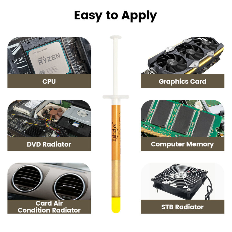 AMPCOM شحم حراري مجمع سيليكون معجون التبريد هيستبالوعة ، عالية التوصيل الحراري معجون حراري لوحدة المعالجة المركزية GPU PS4 XBOX