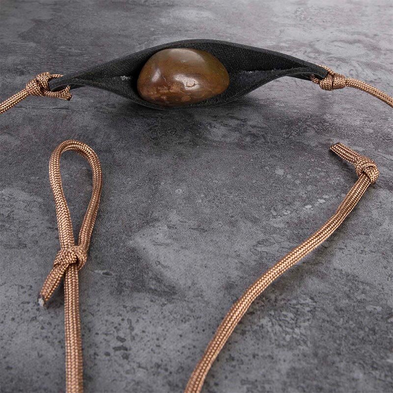 من EASYANT مصنوع يدويًا من الجلد لصيد الراعي مقلاع عسكرية قابلة للتعديل وقابلة للطي حزام حبال مقلاع