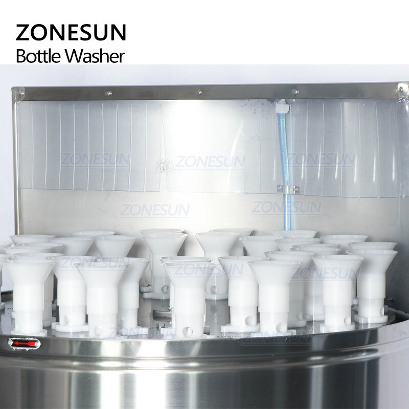 ZONESUN ZS-WB32 غسالات ملابس أوتوماتيك قابل للتعديل الخارجية زجاجة التنظيف شبه التلقائي زجاجات عصير الحليب النبيذ آلة الشطف
