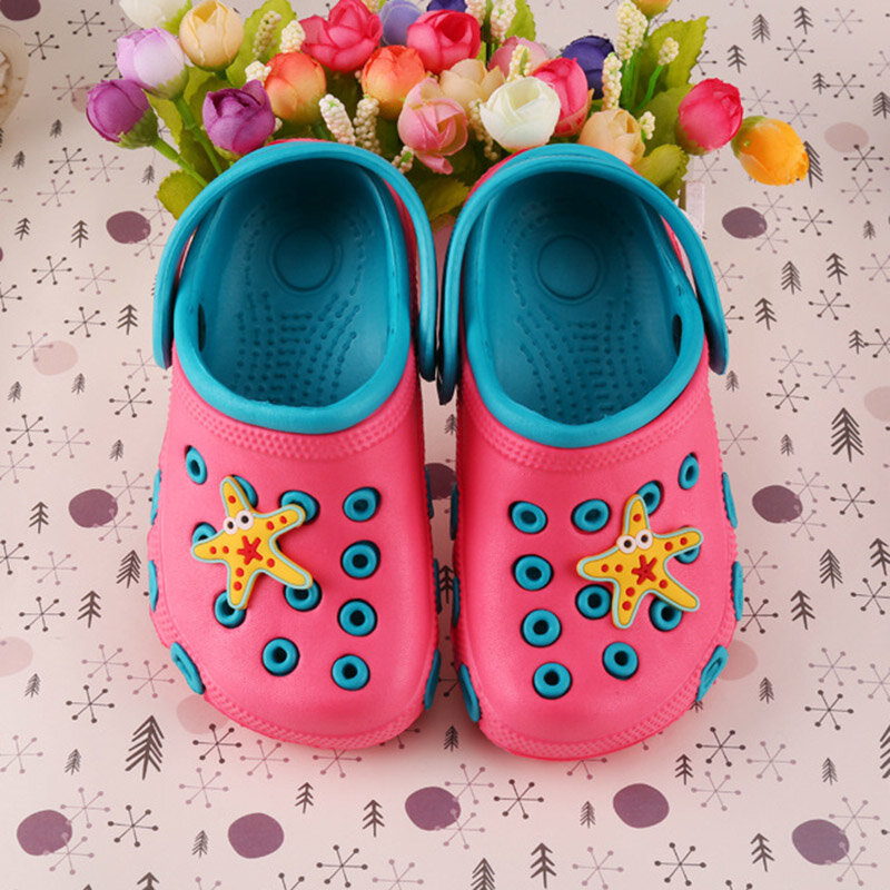 الأطفال الصيف حديقة الصنادل فتاة الصبي الشاطئ النعال أحذية للأطفال الحلوى اللون ثقب حذاء طفل تنفس عدم الانزلاق حجم 24-35