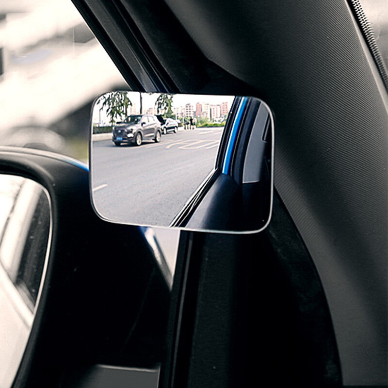 سيارة الجبهة والخلفية عجلة العمياء بقعة صغيرة مرآة مستديرة 360 درجة قابل للتعديل زاوية واسعة مرآة الرؤية الخلفية مرآة للسيارات المساعدة