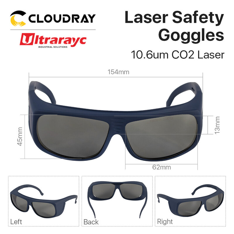 نظارات السلامة الليزر Ultrarayc ، نظارات واقية ، درع لآلة النقش Co2 ، حجم كبير ، نوع D ، نظارات الحماية ، 10600nm