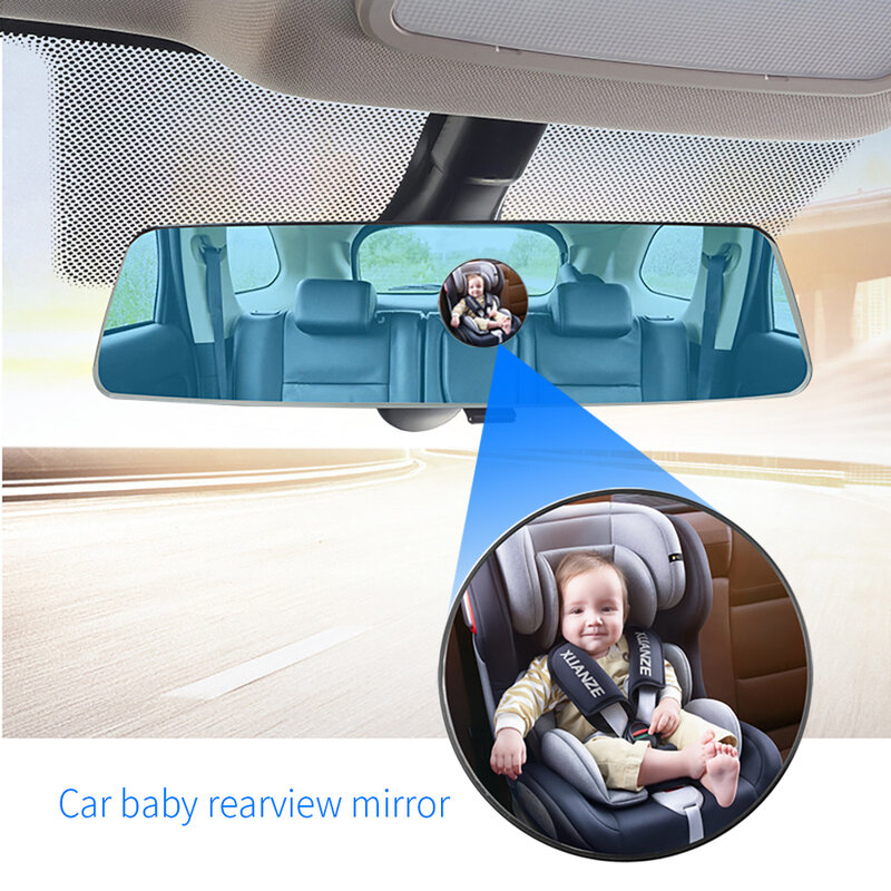 سيارة سلامة الرؤية عودة مرآة لمقعد السيارة مرآة عربة الأطفال الأطفال تواجه جناح الخلفي الرضع الرعاية مربع سلامة الاطفال رصد 17*17 سنتيمتر