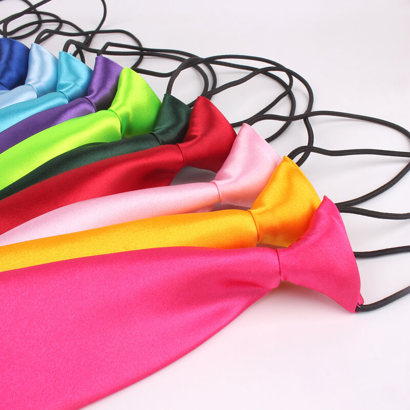 ربطة عنق متينة للأولاد والبنات ، غير رسمية ، للطلاب ، نحيفة ، بسيطة ، للطلاب