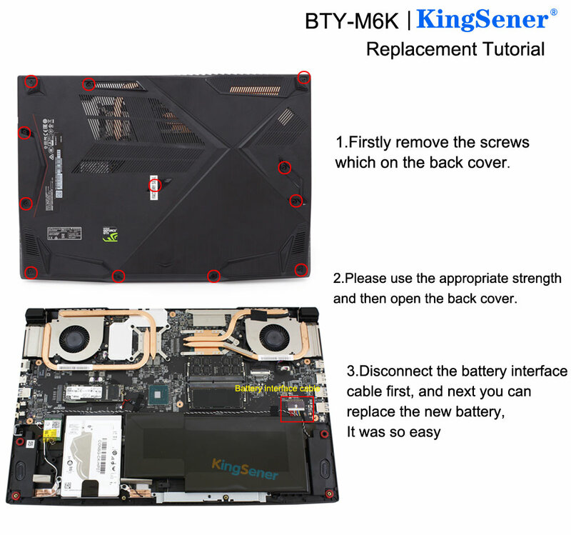 KingSener BTY-M6K بطارية الكمبيوتر المحمول ل MSI MS-17B4 GF63 رقيقة 8RD 8RC GF75 رقيقة 3RD 8RC 9SC GF65 رقيقة 9SE/SX رقيقة 10SDR