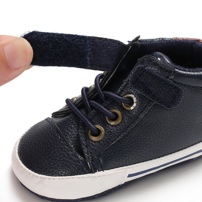 حذاء جلد غير قابل للانزلاق للأولاد الصغار ، حذاء مسطح غير رسمي لحديثي الولادة من 0 إلى 18 شهرًا ، للخطوات الأولى ، الربيع والخريف