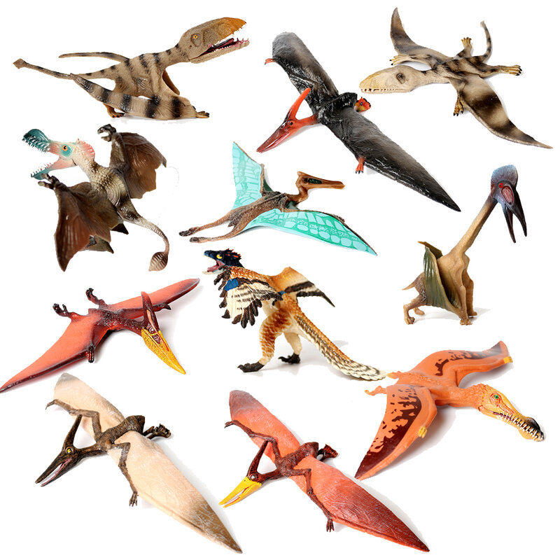 شخصيات الحركة الكلاسيكية Pterodactyl ، ألعاب مجموعة نموذج الحيوان ، ألعاب ديناصور ، Pteranodon ، الآثار