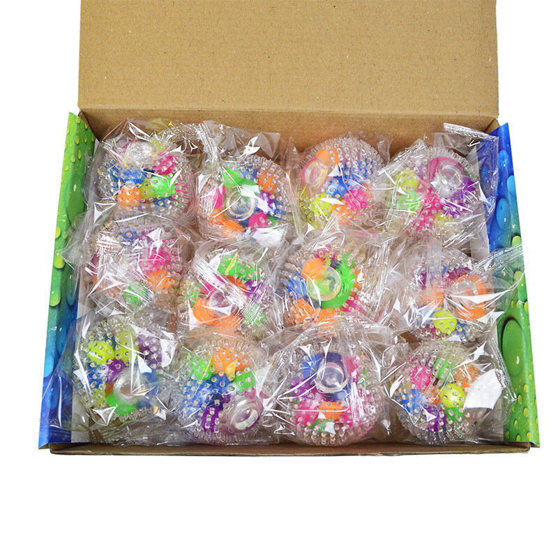 2 قطعة لدغ الكرة الملونة الاطفال الضغط اللعب بسط الكرة دمية بلاستيكية للأطفال الرجال النساء اليد تململ تخفيف TPR هدية