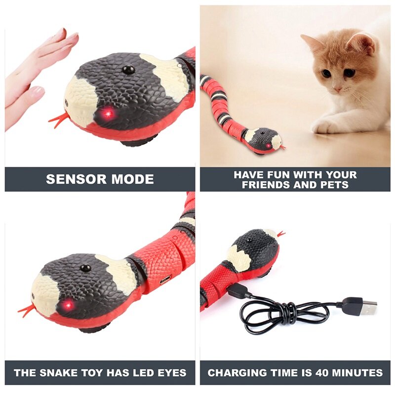 الكهربائية التعريفي الأفعى لعبة القط لعبة الحيوان خدعة مرعبة الأذى الاطفال اللعب مضحك الجدة هدية