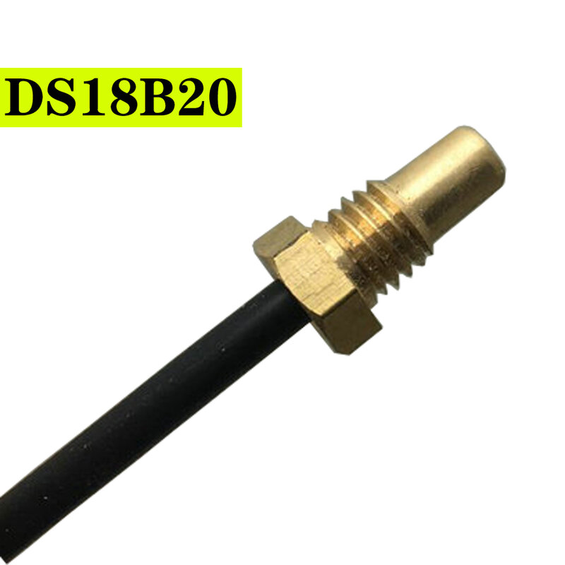 1 قطعة الأصلي DS18B20 درجة الحرارة الاستشعار مقاوم للماء M8 الموضوع 18B20 -100 سنتيمتر درجة الحرارة الاستشعار
