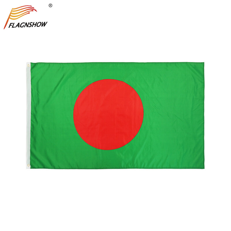 سارية العلم بنغلاديش العلم 3X5 قدم معلقة أعلام بنغلاديش الوطنية البوليستر مع الحلقات النحاسية شحن مجاني للزينة