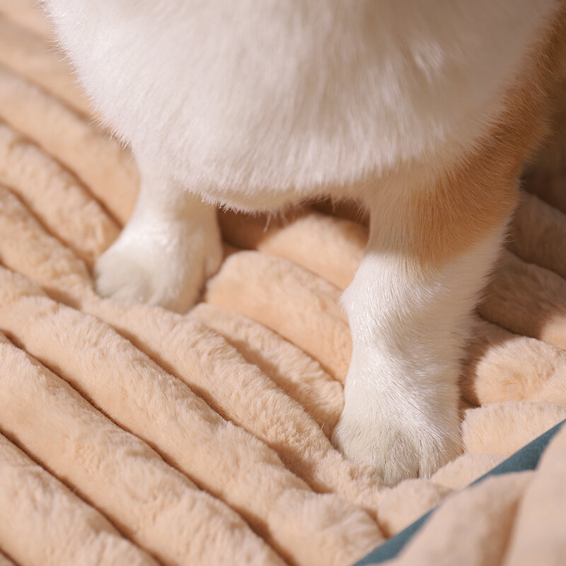 هوبيت سرير كلب مبطن وسادة للكلاب الكبيرة الصغيرة سرير النوم والمنازل للقطط سوبر لينة دائم فراش للإزالة الحيوانات الأليفة حصيرة