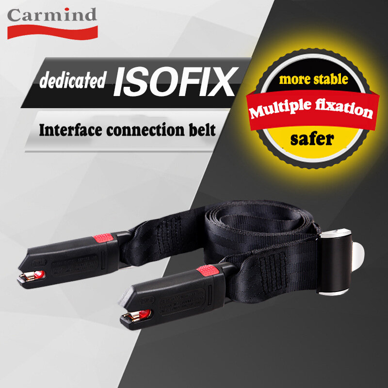 Isofix-حزام توصيل لمقعد السيارة للأطفال ، مزلاج عالمي ، تثبيت نقطة المرساة السفلية