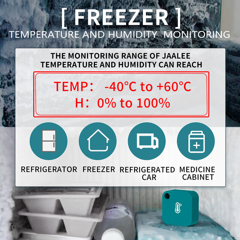 Jaalee واي فاي درجة الحرارة/الرطوبة/Dewpoint/VPD الاستشعار ميزان الحرارة/الرطوبة رصد الثلاجة الفريزر الثلاجة إنذار التنبيهات