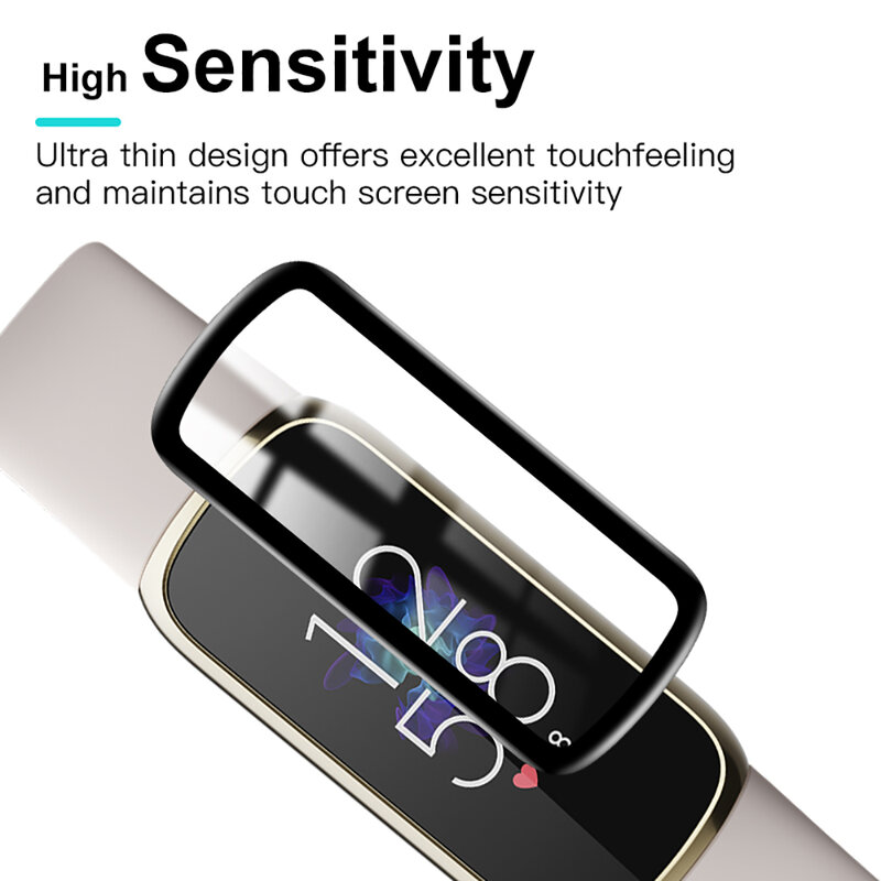 ل Fitbit Luxe لينة ثلاثية الأبعاد طبقة رقيقة واقية الحرس ل Fitbit Luxe غطاء كامل واقي الشاشة Smartwatch اكسسوارات