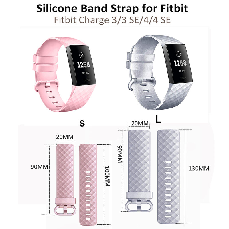ووتش حزام ل Fitbit تهمة 3 4 السيليكا حزام استبدال المعصم حزام حزام الرياضية Fitbit تهمة 4 الذكية ووتش الفرقة حزام
