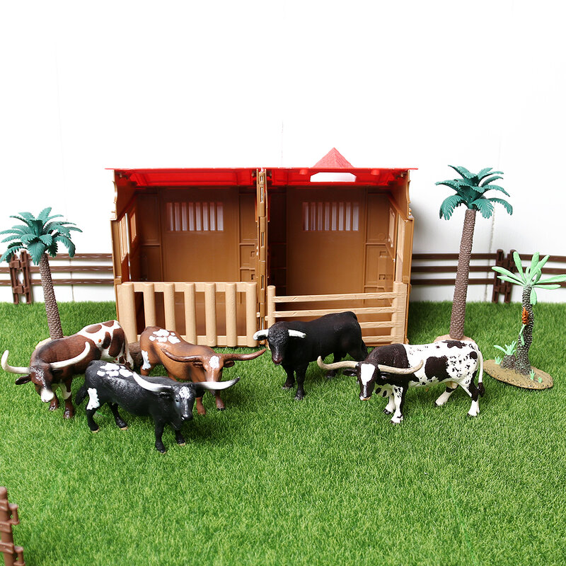 محاكاة نموذج مزرعة العالم الحيوان تمثال ، حليب البقر ، الماشية ، الثور ، العجل ، الياك ، Muskox ، لعبة تعليمية ، ديكور المنزل ، هدية للأطفال