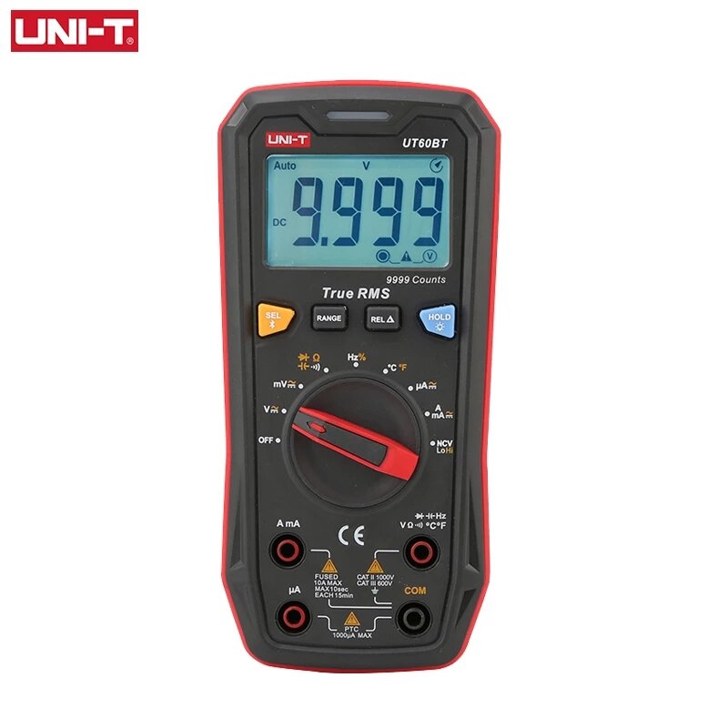 UNI-T الرقمية الذكية متعددة UT60S UT60BT 1000 فولت التيار المتناوب تيار مستمر الفولتميتر مقياس التيار الكهربائي صحيح RMS مكثف اختبار درجة الحرارة المتعدد