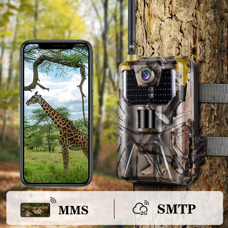 الحياة البرية كاميرا تعقب صور الفخاخ للرؤية الليلية 2G SMS MMS SMTP البريد الإلكتروني الخلوية الصيد كاميرات HC900M 20MP 1080P المراقبة