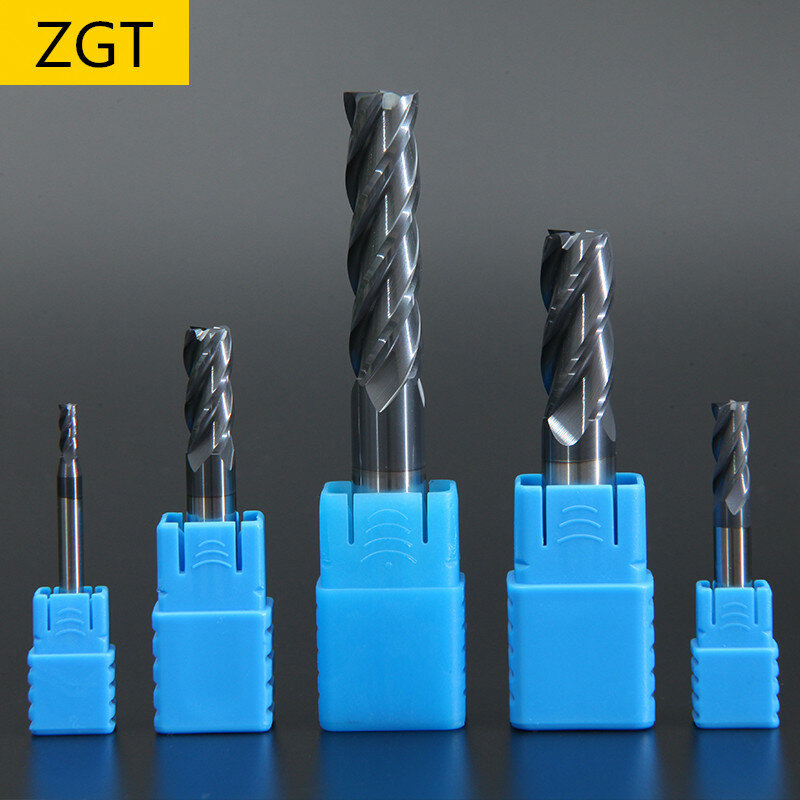 ZGT-سبيكة كربيد التنغستن الصلب طحن القاطع ، نهاية مطحنة ، HRC50 ، 4 الناي ، 4 مللي متر ، 6 مللي متر ، 8 مللي متر ، 10 مللي متر ، 12 مللي متر ، المعادن القاطع ، أدوات الطحن