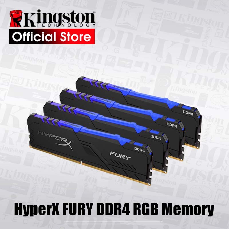 كينغستون HyperX غضب DDR4 RGB الذاكرة 2666 MHz DDR4 CL15 DIMM XMP 8GB 16GB ميموريال Ram ddr4 لسطح المكتب ذاكرة الكباش
