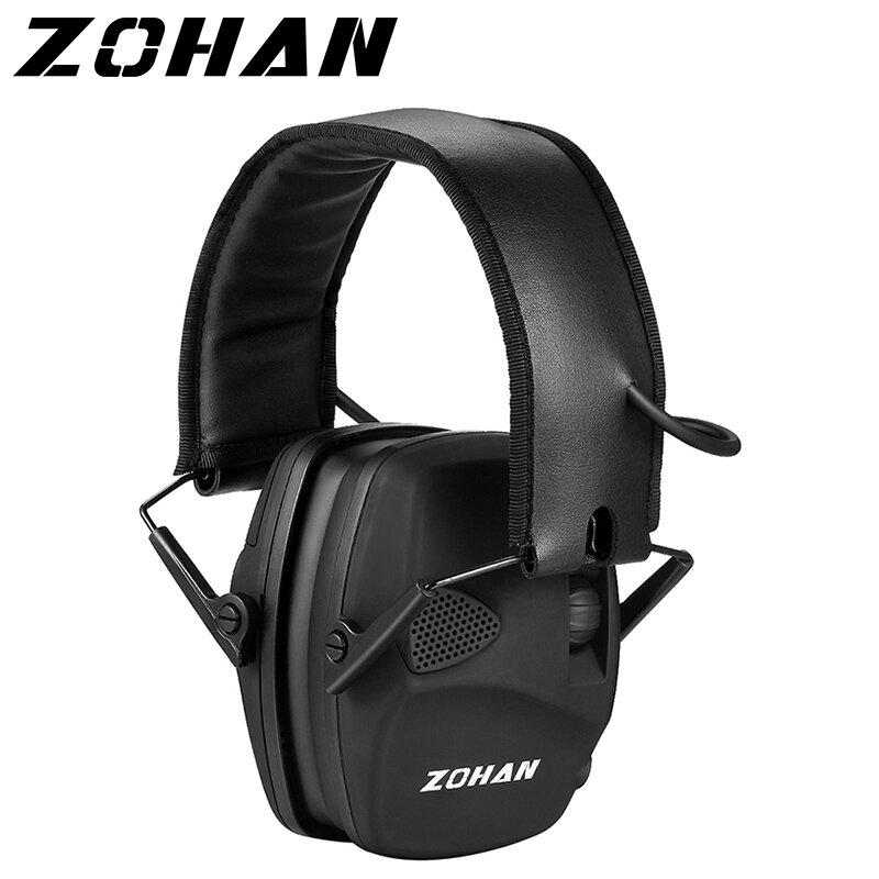 سماعات للأذنين من ZOHAN بتصميم إلكتروني لحماية الأذن وتضخيم الصوت وضد الضوضاء ومدافع للأذنين احترافي للصيد والرياضة في الهواء الطلق
