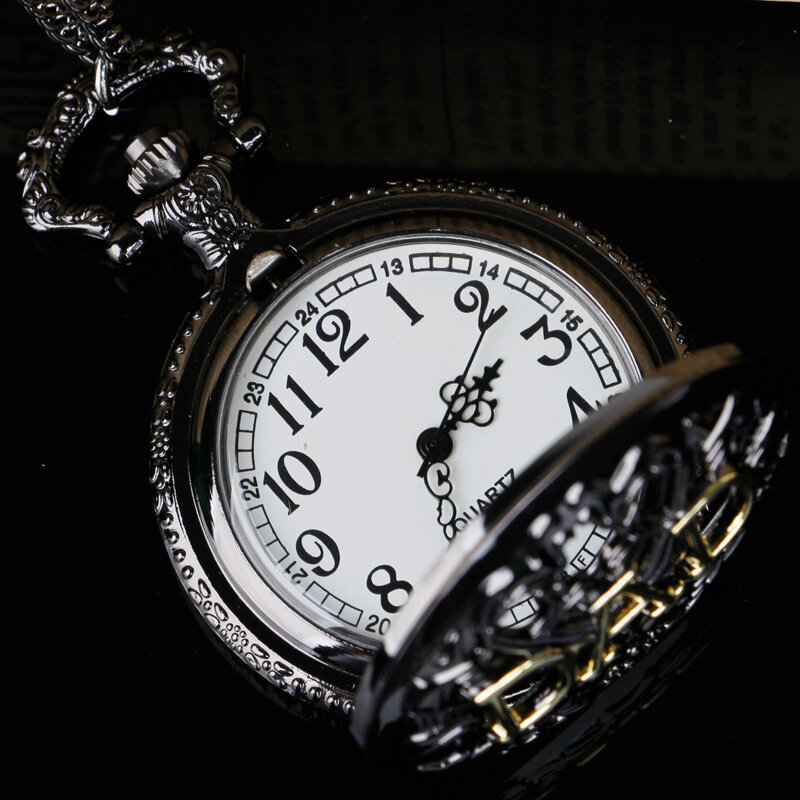 خمر سلسلة الجوف تصميم ريترو ساعة الجيب قلادة لأبي الهدايا ساعة ساعة Relogio دي بولسو