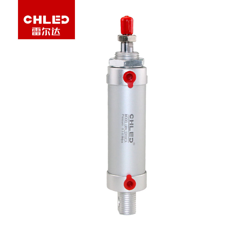 CHLED MAL سلسلة البسيطة هوائي Cylinder16/20/25/32/40 مللي متر تتحمل 25-300mmStroke مزدوجة بالوكالة الألومنيوم سبائك pnumatic الهواء اسطوانة
