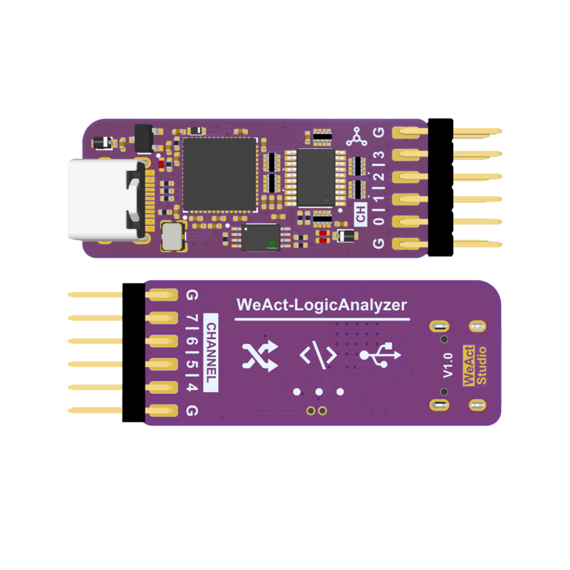 WeAct USB محلل المنطق DLA Mini 24Mhz 8ch قنوات الأجهزة أداة التصحيح 5 فولت MCU ARM FPGA مصحح الأخطاء