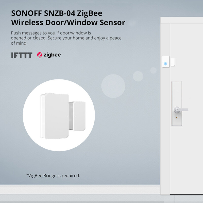 1-10 قطعة SONOFF زيجبي مستشعر الباب SONOFF SNZB-04 إنذار الأمن ل eWelink SONOFF ZBBridge المطلوبة العمل مع أليكسا جوجل المنزل