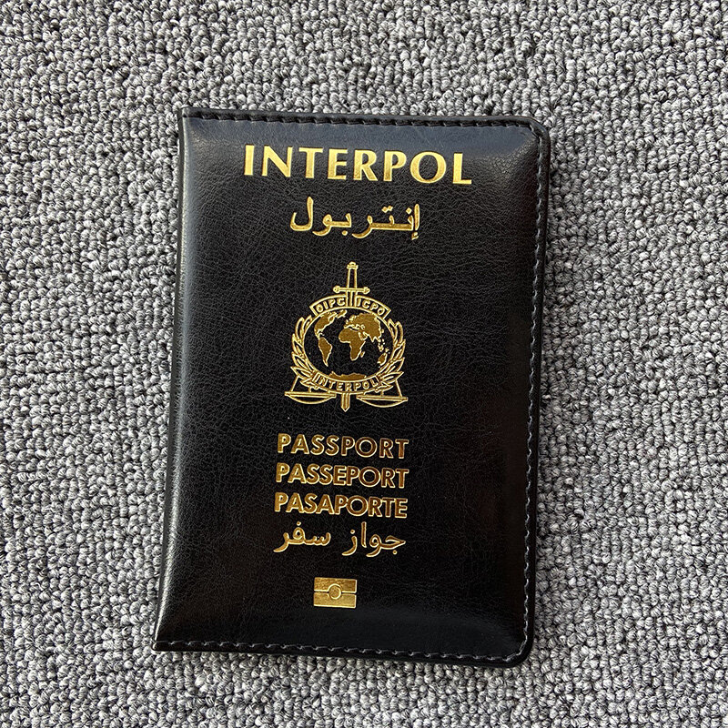 الإنتربول شعار غطاء جواز سفر الشرطة الدولية محفظة سفر جواز سفر إكسسوارات السفر جديد