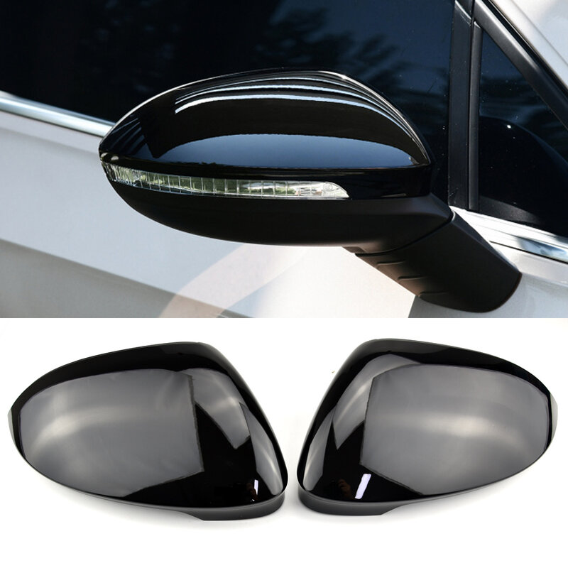 قبعات مرآة الرؤية الخلفية الجانبية للسيارة مع فتحة مساعدة في المناطق العمياء ، غطاء للجولف 8 MK8 GTE GTD R-Line 2020 2021