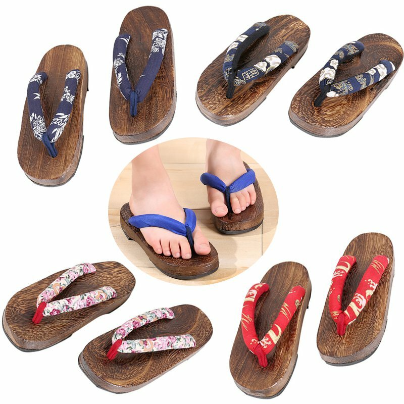 حذاء كوسبلاي للأطفال ، شبشب صيفي مسطح ، شبشب ساموراي ، قباقيب جيتا خشبية ، أحذية كيمونو للأطفال ، أزياء الأزهار