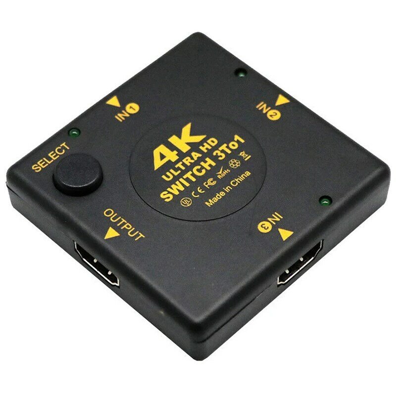 مفتاح تحويل HDMI 4K ، 3 في 1 ، خرج kvm ، موزع صوت