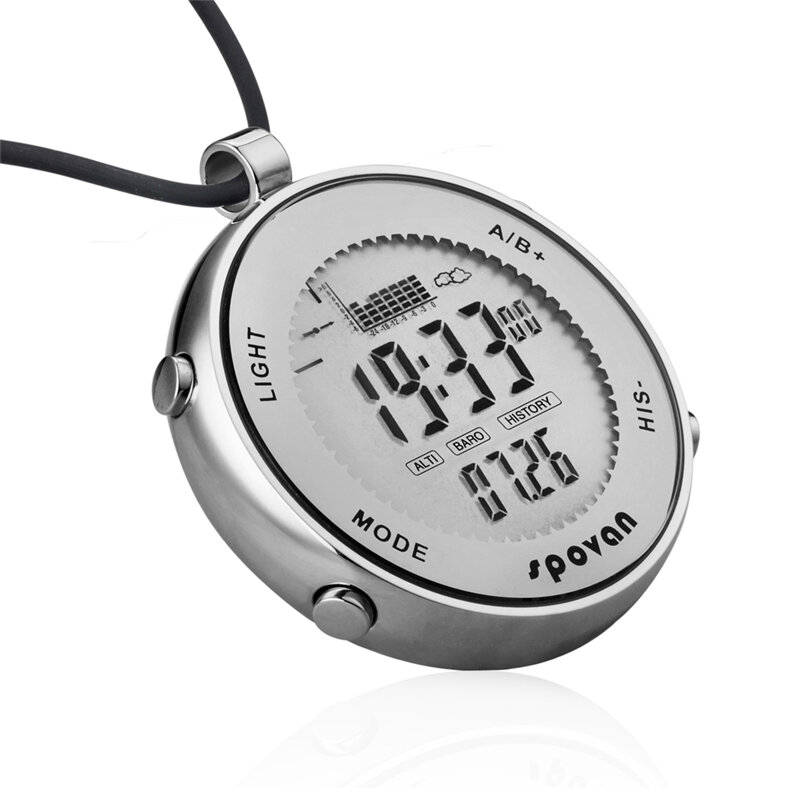 SPOVAN ماركة ساعة الجيب الرقمية الصيد بارومتر مقياس الارتفاع ميزان الحرارة الرياضة في الهواء الطلق ساعة اليد 50 متر مقاوم للماء Reloj Hombre