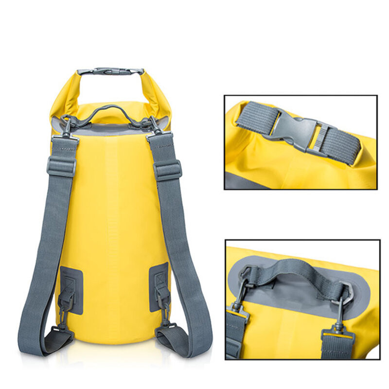 حقيبة الظهر البلاستيكية المقاومة للماء كاياك الحقيبة في الهواء الطلق الرحلات حقيبة الكتف الجافة السفر الغوص قارب المحيط حزمة نهر حقيبة 5L 10L 15L 20L 30L